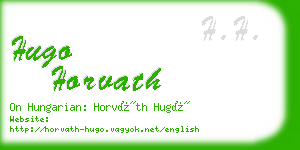hugo horvath business card